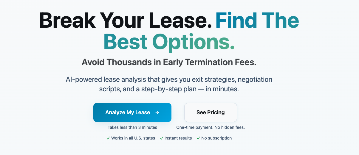 Can You Legally Break a Lease Early a Practical Guide